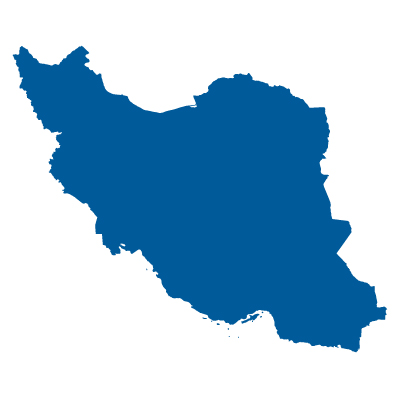 イラン・イスラム共和国無料フリーイラスト｜無地(青)